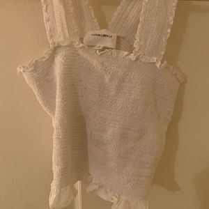 cropped white stretchy tank top!